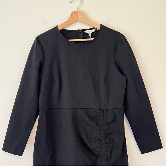 Boden Black Column Midi Dress NEW Size 12 Petite Long Sleeve - Picture 6 of 11